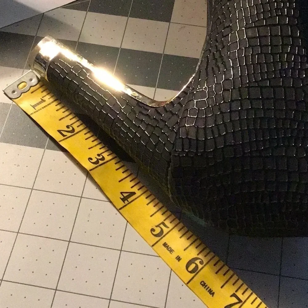 Sexy BlackPeep Toe Women Water Proof Platform Pump size 44